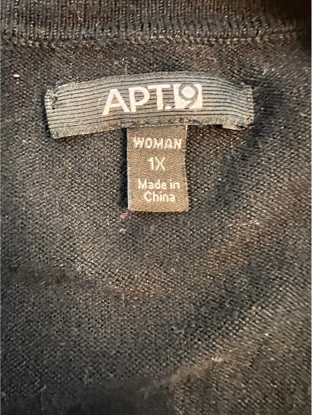 Apt. 9 Women's Black Open Front Cardigan Sweater Size 1X - Picture 6 of 7